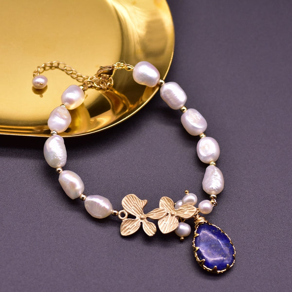 Orchid Pearl Bracelet