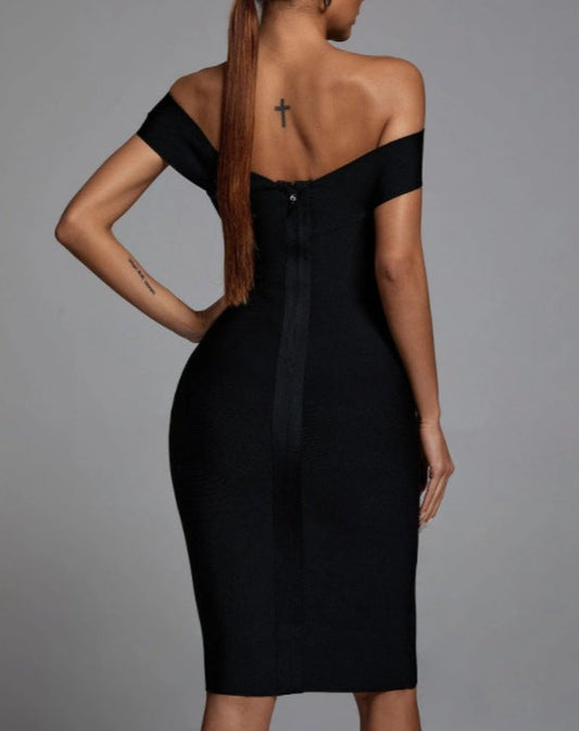 Nova Black Bandage Dress