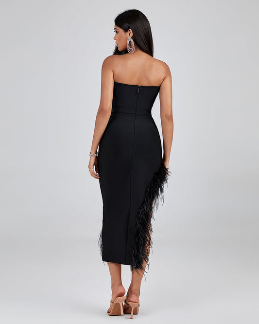 Darsha Feather Party Dress