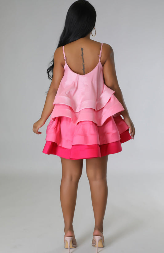 Cecilla Ruffled Tiered Dress