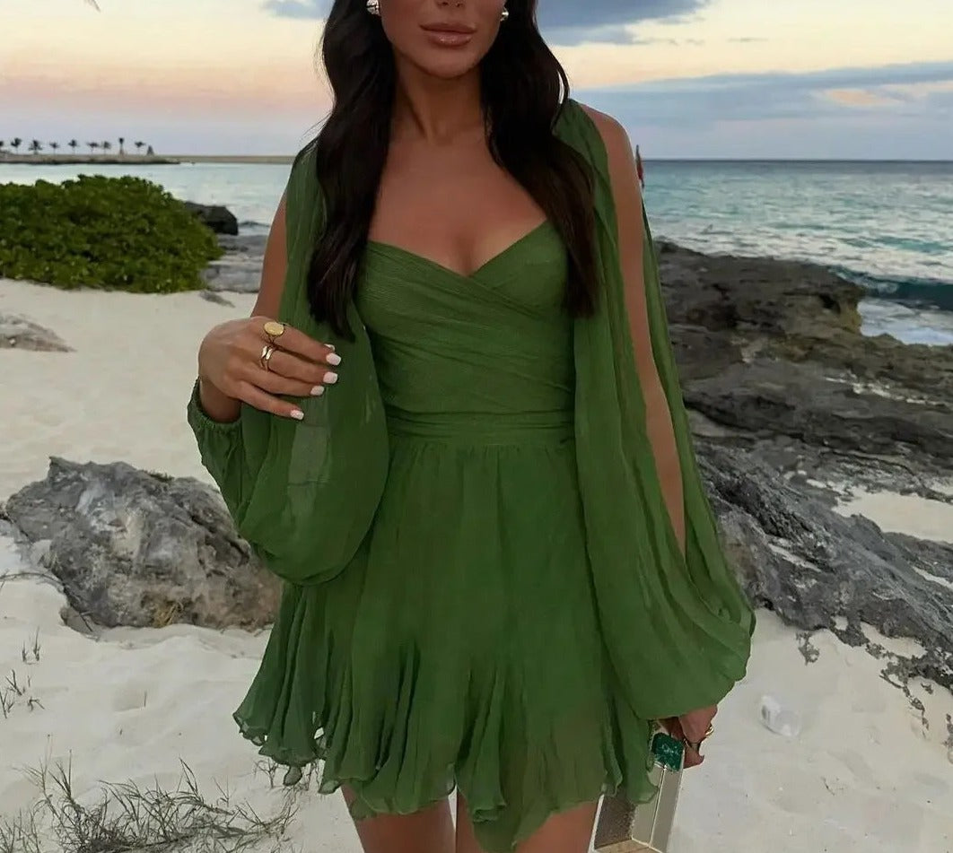 Jade Hollow Sleeve Dress