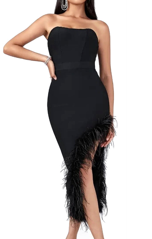 Darsha Feather Party Dress